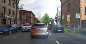 Aufnahme eines Autos auf einer Straße